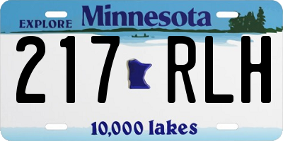 MN license plate 217RLH