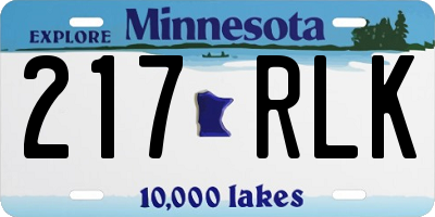 MN license plate 217RLK