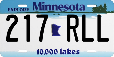 MN license plate 217RLL