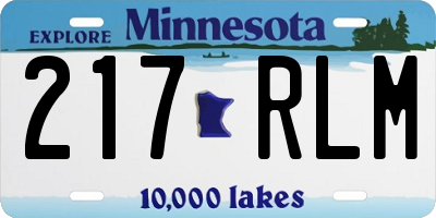 MN license plate 217RLM