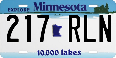 MN license plate 217RLN