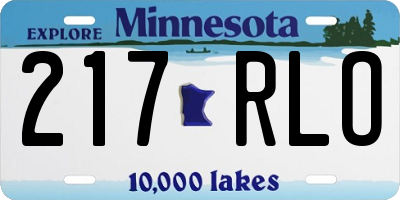 MN license plate 217RLO