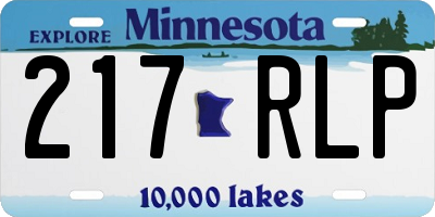 MN license plate 217RLP