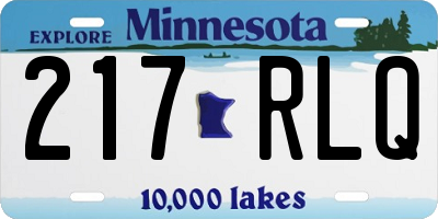MN license plate 217RLQ