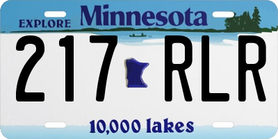 MN license plate 217RLR