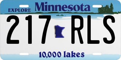 MN license plate 217RLS