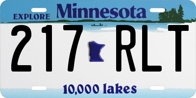MN license plate 217RLT