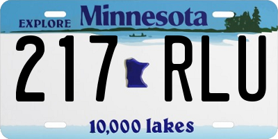 MN license plate 217RLU