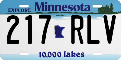 MN license plate 217RLV
