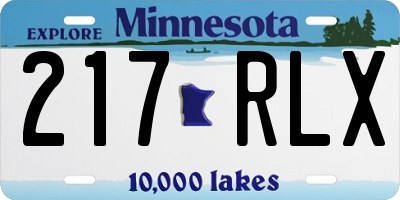 MN license plate 217RLX
