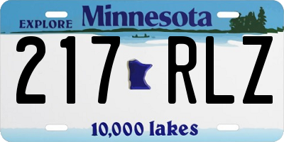 MN license plate 217RLZ
