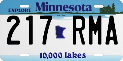MN license plate 217RMA