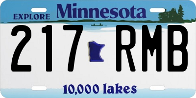 MN license plate 217RMB