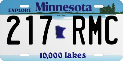 MN license plate 217RMC