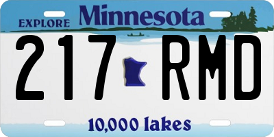 MN license plate 217RMD