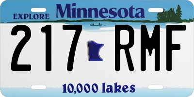 MN license plate 217RMF