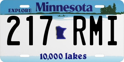 MN license plate 217RMI