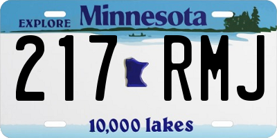 MN license plate 217RMJ