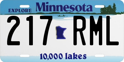 MN license plate 217RML