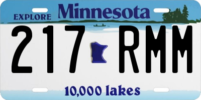 MN license plate 217RMM