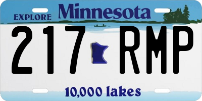 MN license plate 217RMP