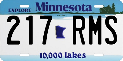 MN license plate 217RMS