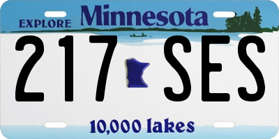 MN license plate 217SES