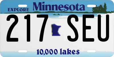 MN license plate 217SEU