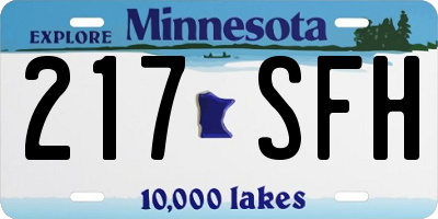 MN license plate 217SFH