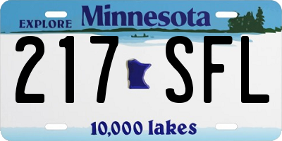 MN license plate 217SFL