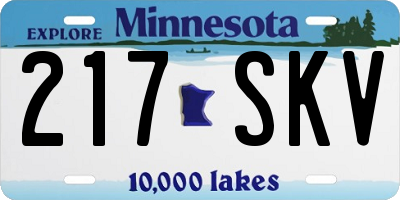 MN license plate 217SKV