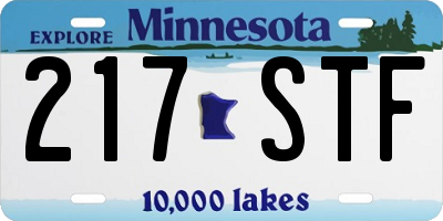 MN license plate 217STF
