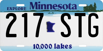 MN license plate 217STG