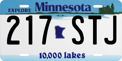 MN license plate 217STJ