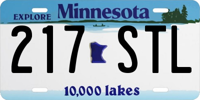 MN license plate 217STL