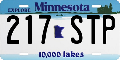MN license plate 217STP