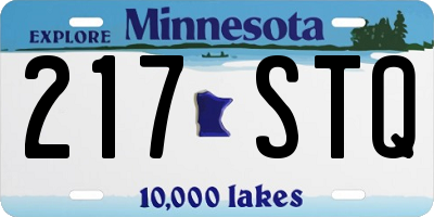 MN license plate 217STQ