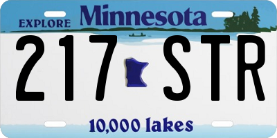 MN license plate 217STR