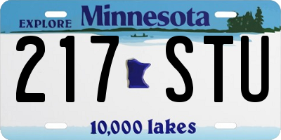 MN license plate 217STU