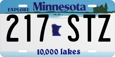 MN license plate 217STZ