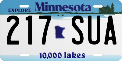 MN license plate 217SUA