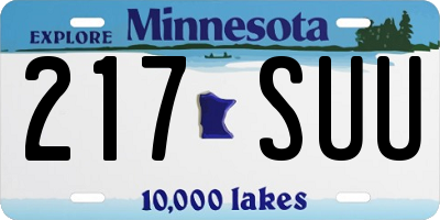 MN license plate 217SUU
