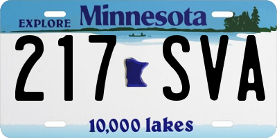 MN license plate 217SVA