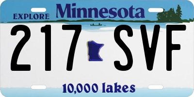 MN license plate 217SVF