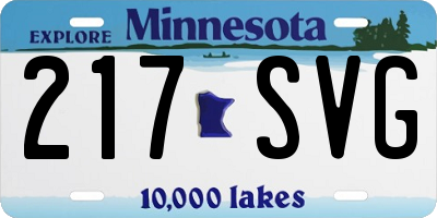 MN license plate 217SVG