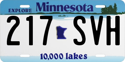 MN license plate 217SVH
