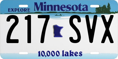 MN license plate 217SVX