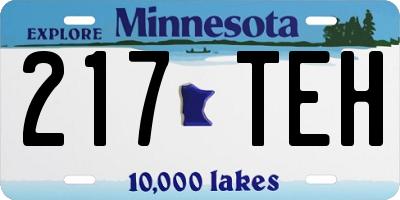 MN license plate 217TEH