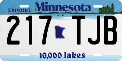 MN license plate 217TJB