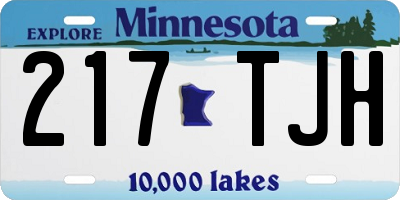 MN license plate 217TJH